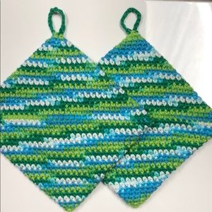 Cotton at Patrick’s day potholders double thick
